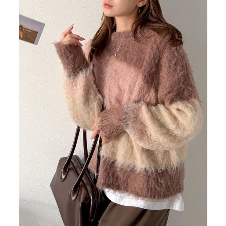 ゆるめのシルエットとニュアンス感が今っぽい。ふんわり♪ウェーブ柄ニット（長袖） | Classical Elf  | 詳細画像26 