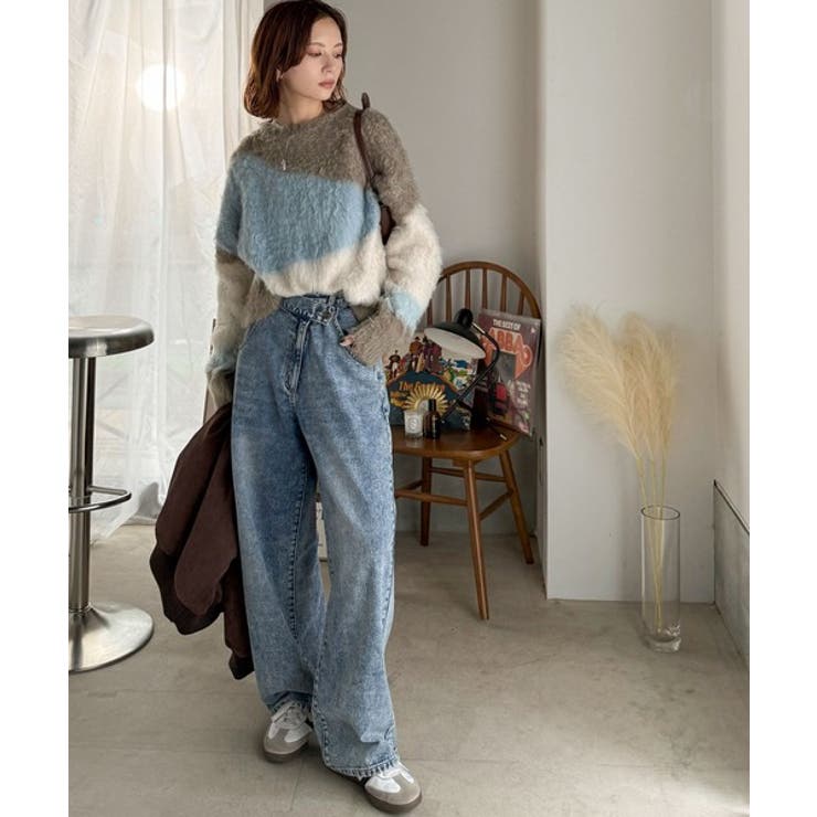 ゆるめのシルエットとニュアンス感が今っぽい。ふんわり♪ウェーブ柄ニット（長袖） | Classical Elf  | 詳細画像6 