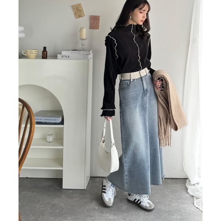 袖のニュアンスで魅せる♪前後2way袖フリル配色メロウプリーツトップス（長袖） | Classical Elf  | 詳細画像30 