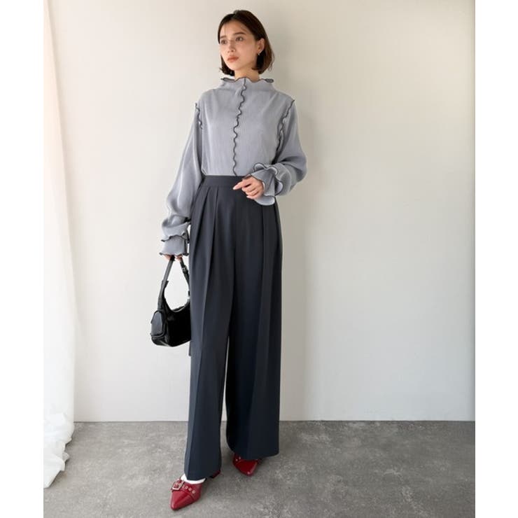 袖のニュアンスで魅せる♪前後2way袖フリル配色メロウプリーツトップス（長袖） | Classical Elf  | 詳細画像39 