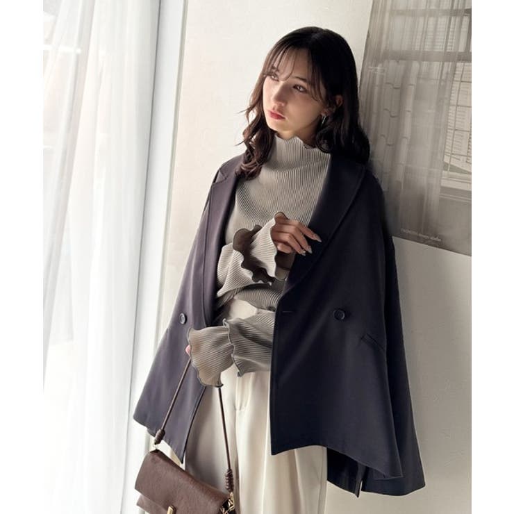 袖のニュアンスで魅せる♪前後2way袖フリル配色メロウプリーツトップス（長袖） | Classical Elf  | 詳細画像60 