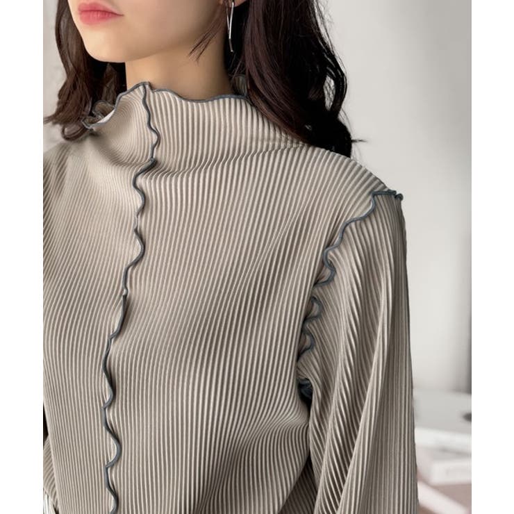 袖のニュアンスで魅せる♪前後2way袖フリル配色メロウプリーツトップス（長袖） | Classical Elf  | 詳細画像67 