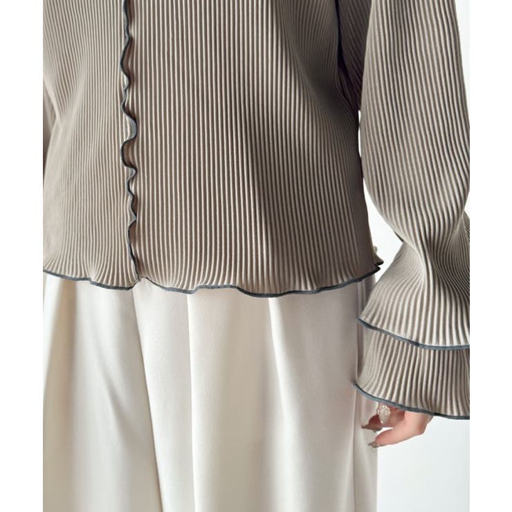 袖のニュアンスで魅せる♪前後2way袖フリル配色メロウプリーツトップス（長袖） | Classical Elf  | 詳細画像68 