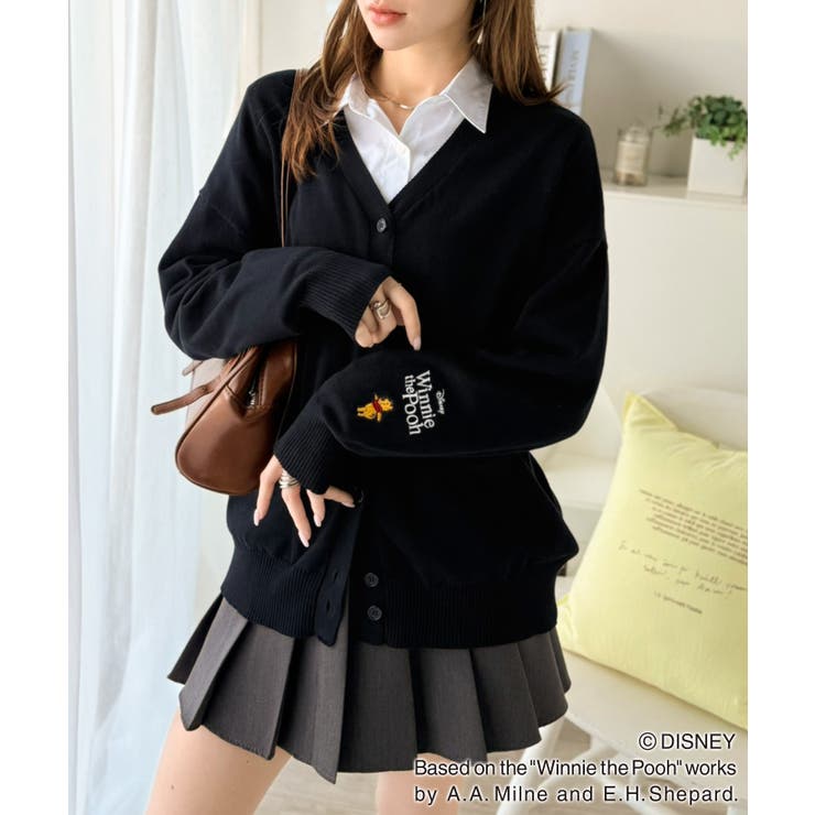 数量限定！リンクコーデも楽しめる♪綿100%「ディズニー」袖刺繍カーディガン | Classical Elf  | 詳細画像14 