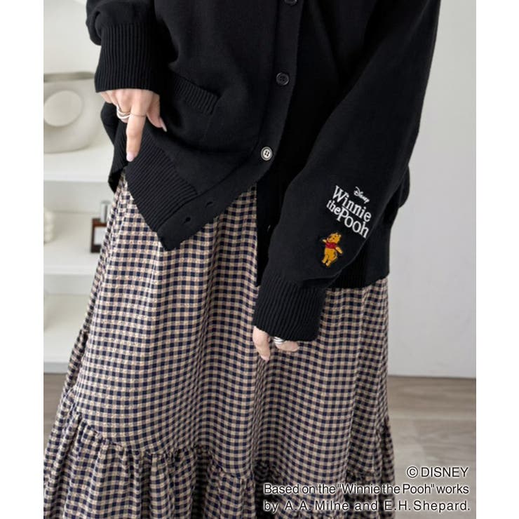 数量限定！リンクコーデも楽しめる♪綿100%「ディズニー」袖刺繍カーディガン | Classical Elf  | 詳細画像24 