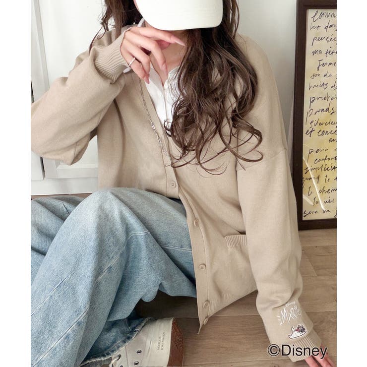 数量限定！リンクコーデも楽しめる♪綿100%「ディズニー」袖刺繍カーディガン | Classical Elf  | 詳細画像26 