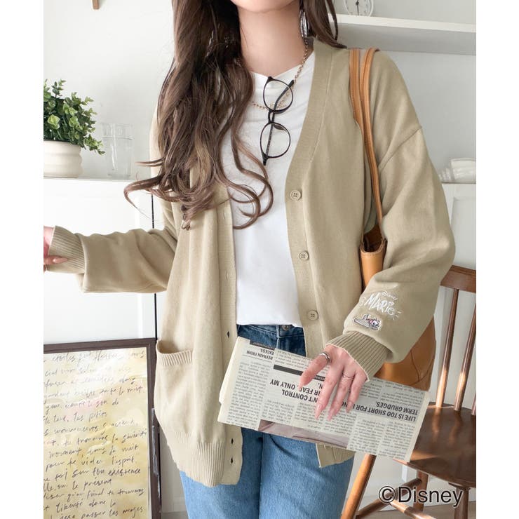 数量限定！リンクコーデも楽しめる♪綿100%「ディズニー」袖刺繍カーディガン | Classical Elf  | 詳細画像32 