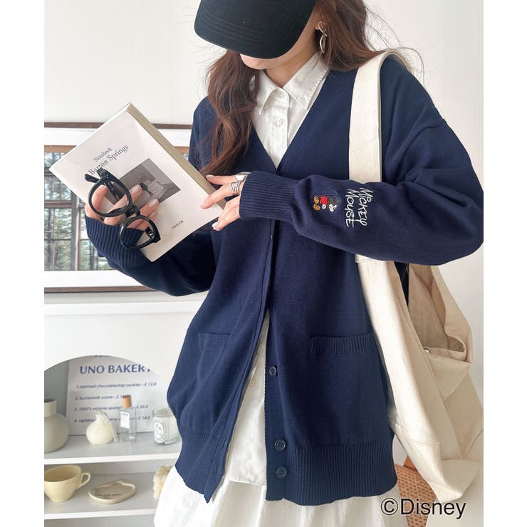 数量限定！リンクコーデも楽しめる♪綿100%「ディズニー」袖刺繍カーディガン | Classical Elf  | 詳細画像36 