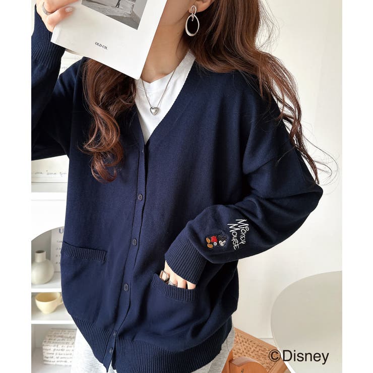 数量限定！リンクコーデも楽しめる♪綿100%「ディズニー」袖刺繍カーディガン | Classical Elf  | 詳細画像37 