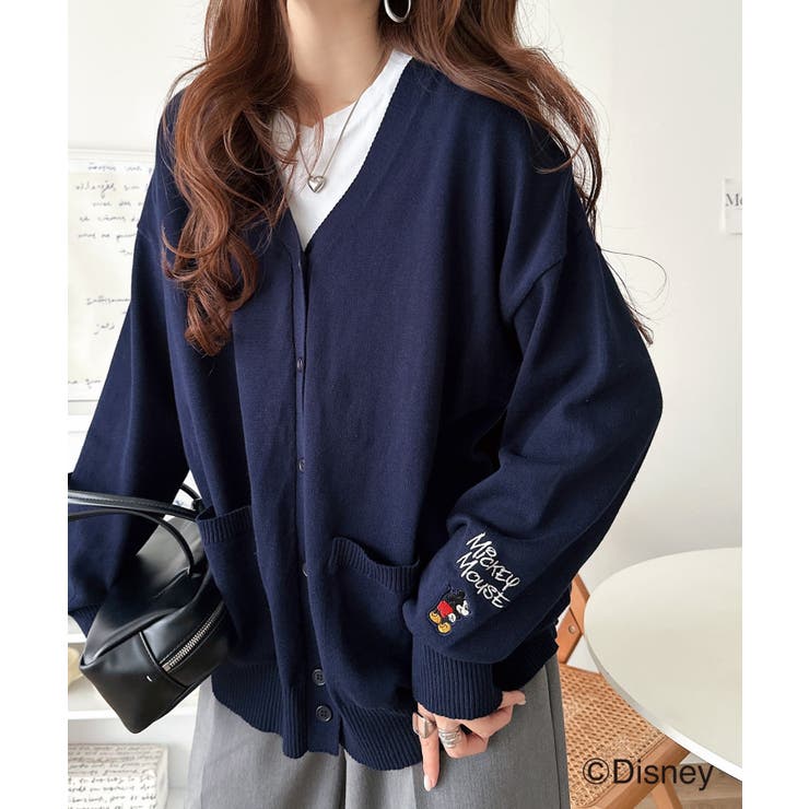 数量限定！リンクコーデも楽しめる♪綿100%「ディズニー」袖刺繍カーディガン | Classical Elf  | 詳細画像38 
