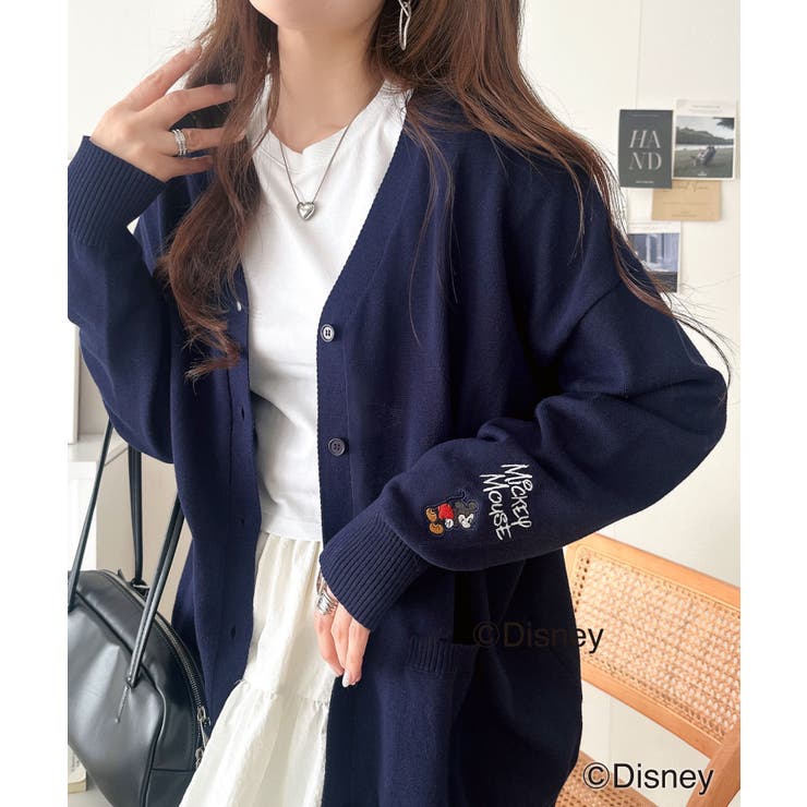 数量限定！リンクコーデも楽しめる♪綿100%「ディズニー」袖刺繍カーディガン | Classical Elf  | 詳細画像40 