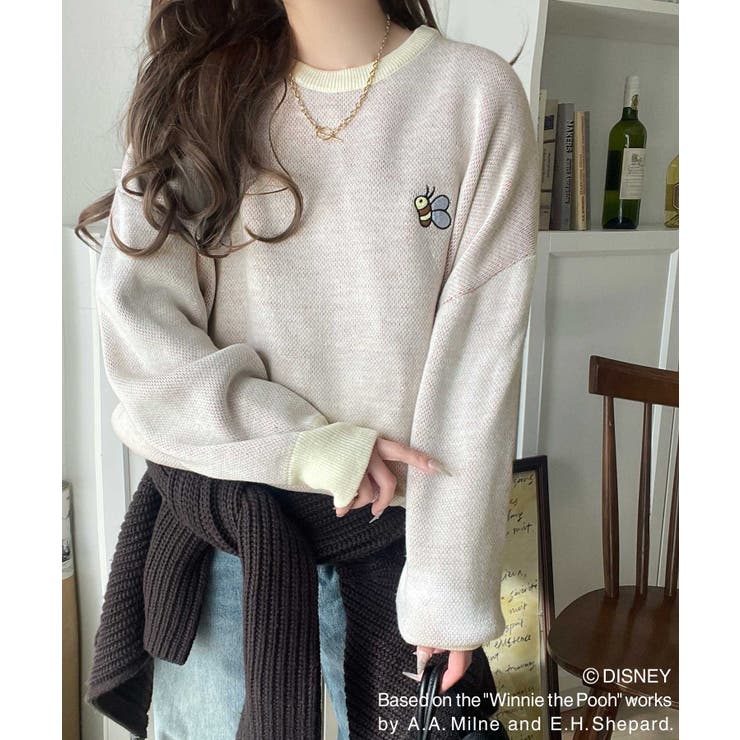 数量限定！後姿にきゅん♪ゆるっと着こなせる。ディズニー「プー」バックジャガードビ… | Classical Elf  | 詳細画像8 