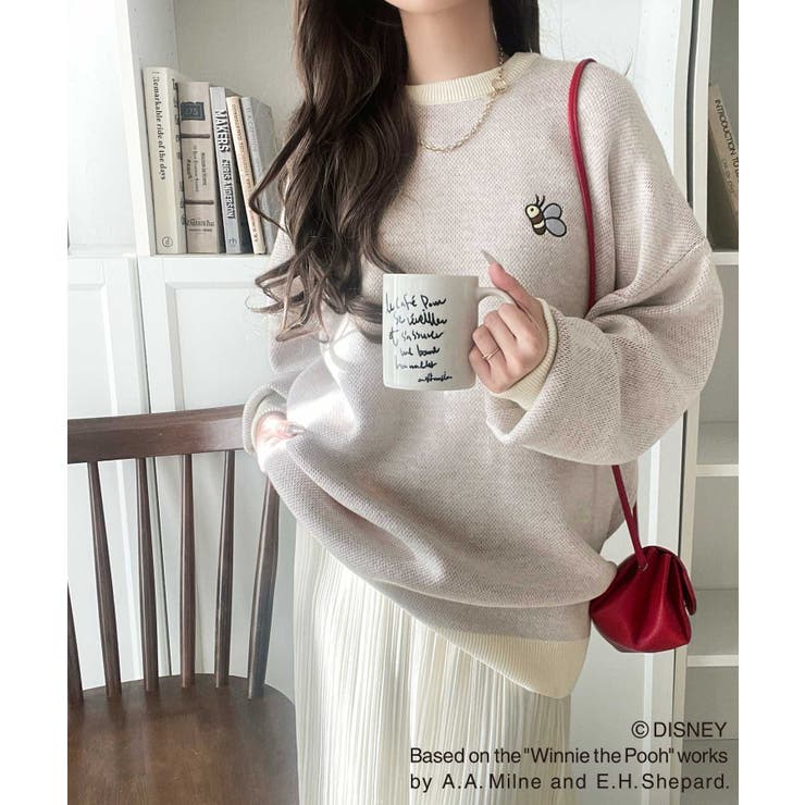 数量限定！後姿にきゅん♪ゆるっと着こなせる。ディズニー「プー」バックジャガードビ… | Classical Elf  | 詳細画像11 