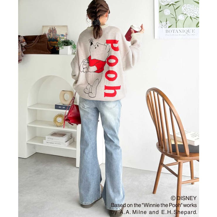 数量限定！後姿にきゅん♪ゆるっと着こなせる。ディズニー「プー」バックジャガードビ… | Classical Elf  | 詳細画像12 