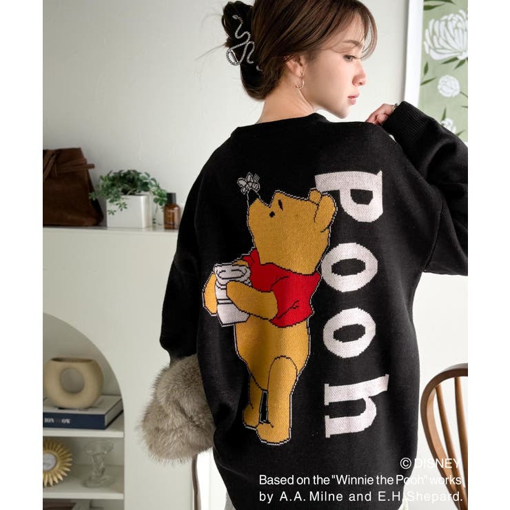 数量限定！後姿にきゅん♪ゆるっと着こなせる。ディズニー「プー」バックジャガードビ… | Classical Elf  | 詳細画像13 