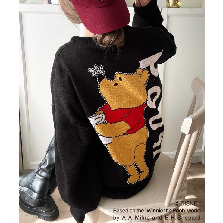 数量限定！後姿にきゅん♪ゆるっと着こなせる。ディズニー「プー」バックジャガードビ… | Classical Elf  | 詳細画像15 