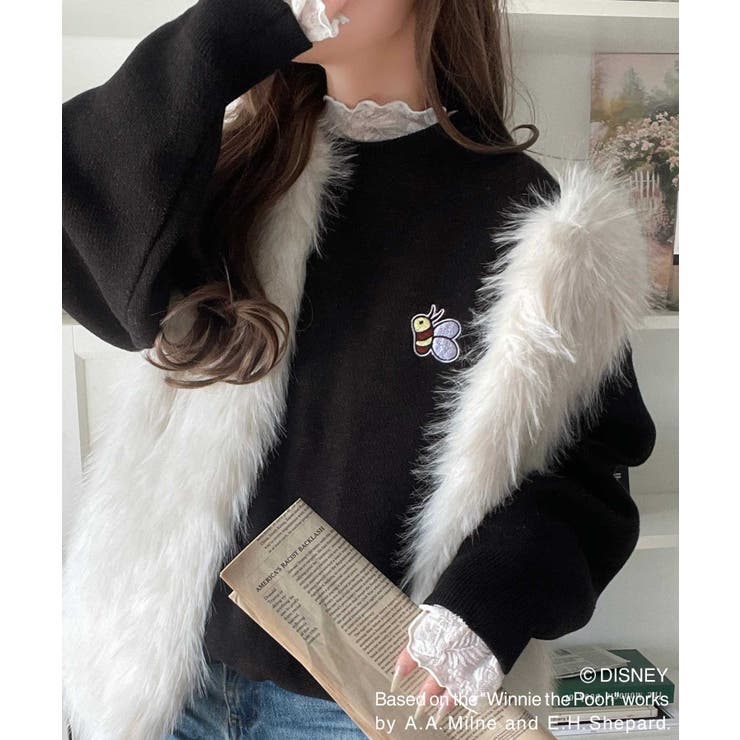 数量限定！後姿にきゅん♪ゆるっと着こなせる。ディズニー「プー」バックジャガードビ… | Classical Elf  | 詳細画像23 