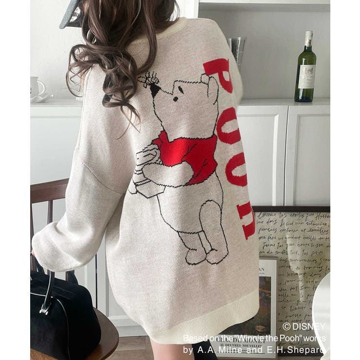 数量限定！後姿にきゅん♪ゆるっと着こなせる。ディズニー「プー」バックジャガードビ… | Classical Elf  | 詳細画像1 