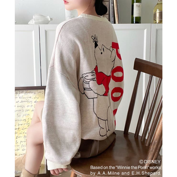 数量限定！後姿にきゅん♪ゆるっと着こなせる。ディズニー「プー」バックジャガードビ… | Classical Elf  | 詳細画像5 
