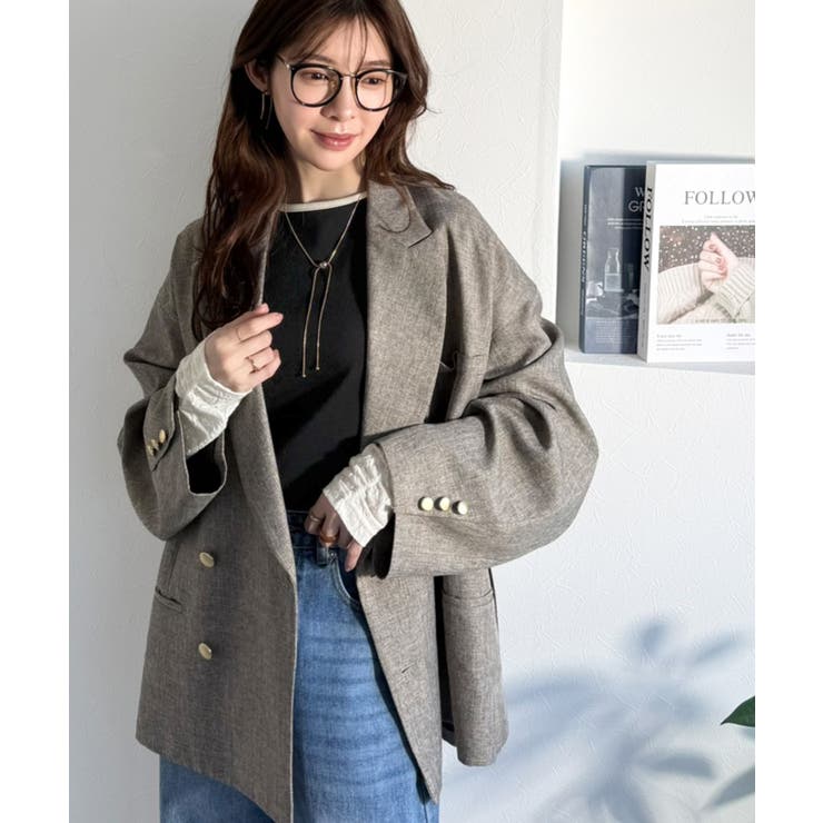 袖先にジャガード咲く♪春、大本命の一着。ふくれジャガード切り替えリブトップス (… | Classical Elf  | 詳細画像17 