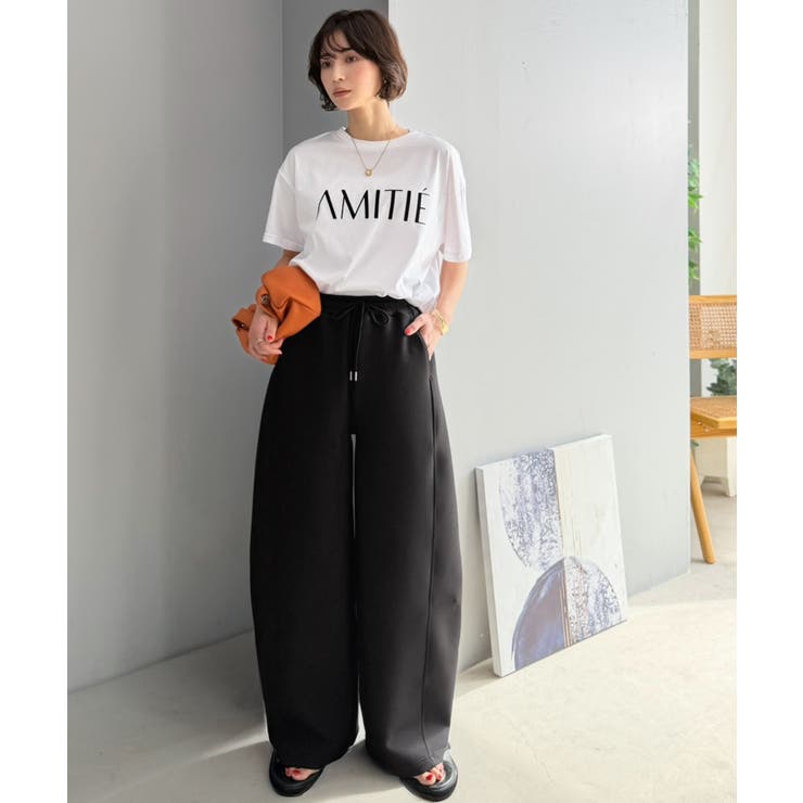 頑張らないのに、こなれ見え。ダンボール素材カーブスウェットパンツ | Classical Elf  | 詳細画像7 