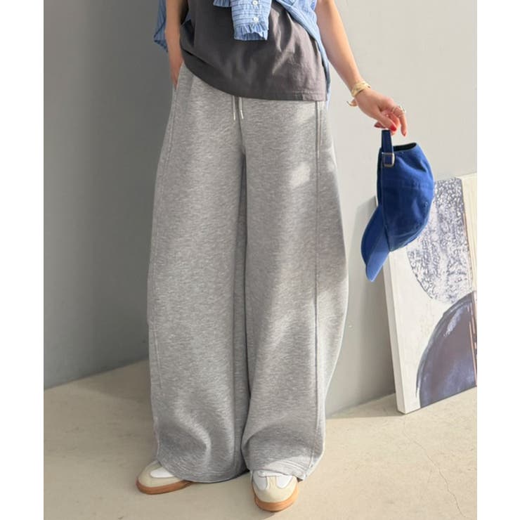 頑張らないのに、こなれ見え。ダンボール素材カーブスウェットパンツ | Classical Elf  | 詳細画像11 