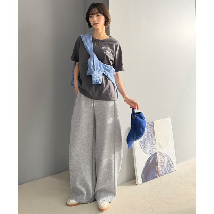 頑張らないのに、こなれ見え。ダンボール素材カーブスウェットパンツ | Classical Elf  | 詳細画像14 