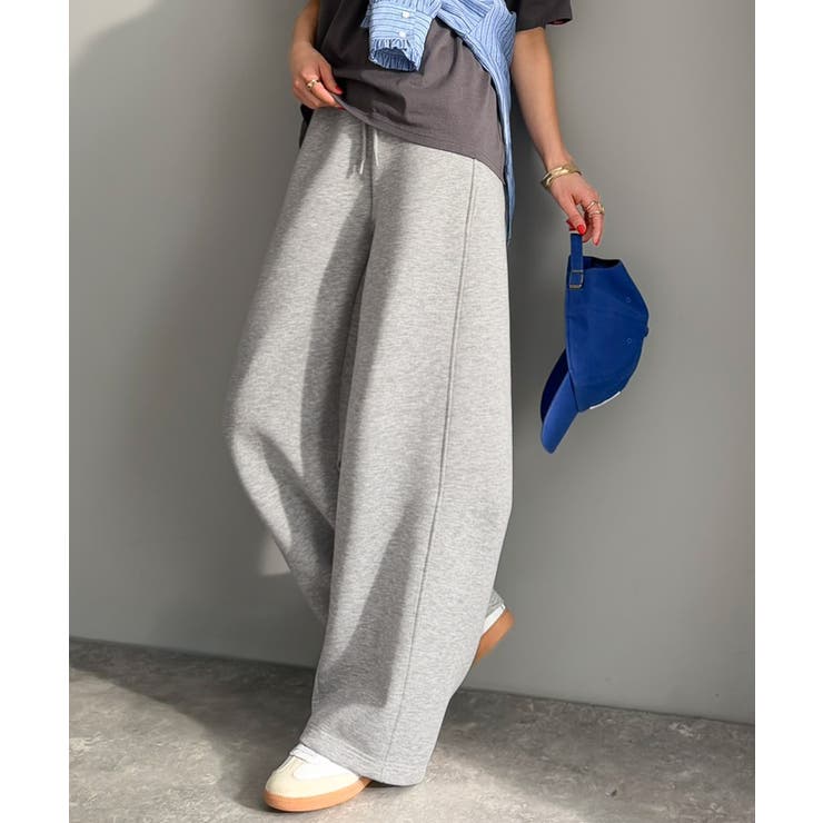杢グレー | 頑張らないのに、こなれ見え。ダンボール素材カーブスウェットパンツ | Classical Elf 