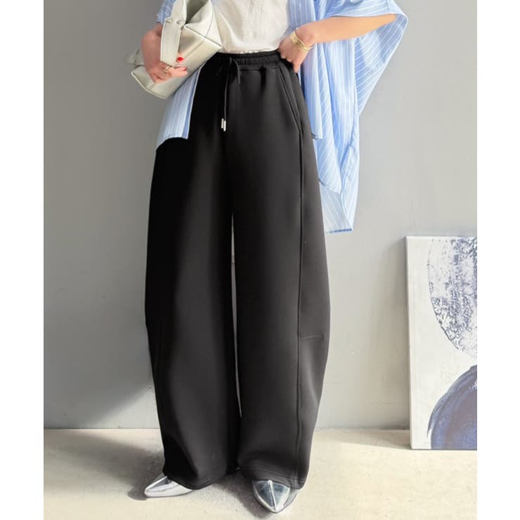 頑張らないのに、こなれ見え。ダンボール素材カーブスウェットパンツ | Classical Elf  | 詳細画像2 