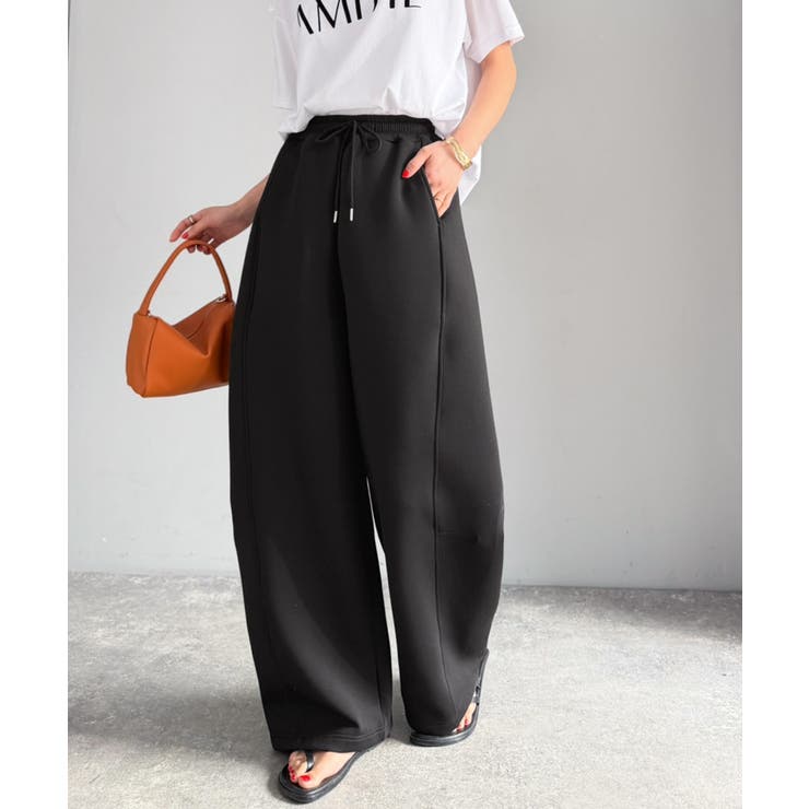 頑張らないのに、こなれ見え。ダンボール素材カーブスウェットパンツ | Classical Elf  | 詳細画像4 