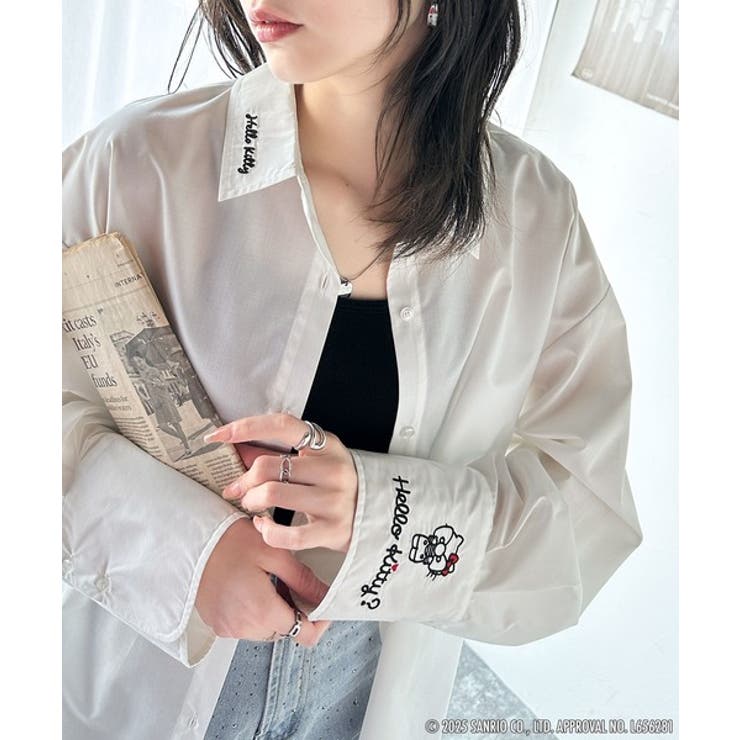 可愛さ100％！ランダム刺繍ストライプシャツ | Classical Elf  | 詳細画像7 