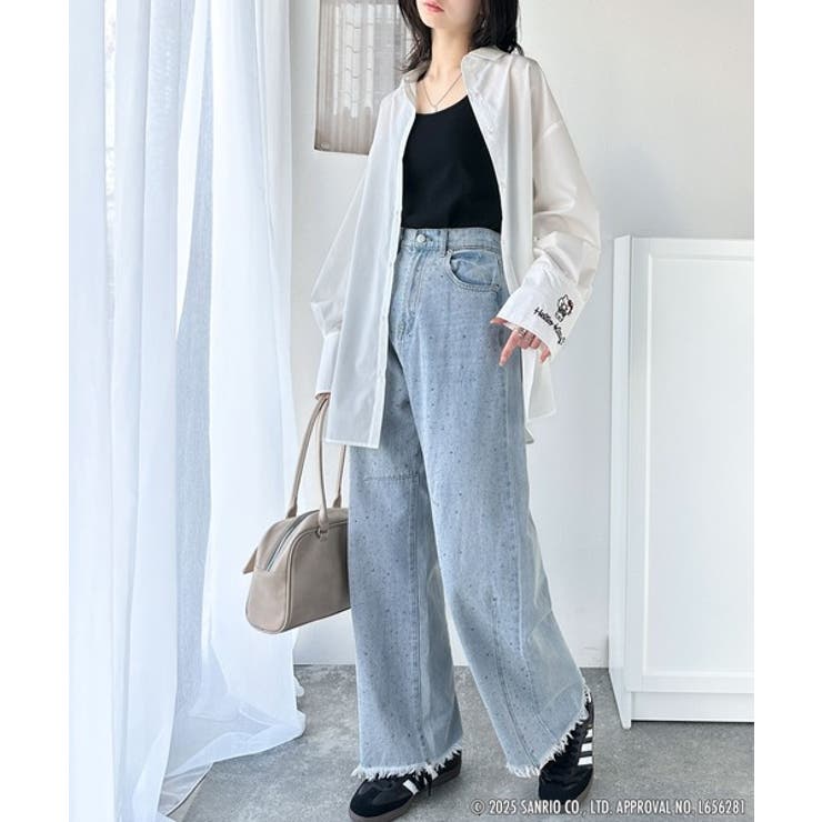 可愛さ100％！ランダム刺繍ストライプシャツ | Classical Elf  | 詳細画像9 