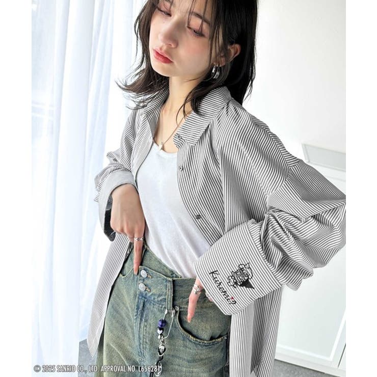 可愛さ100％！ランダム刺繍ストライプシャツ | Classical Elf  | 詳細画像13 