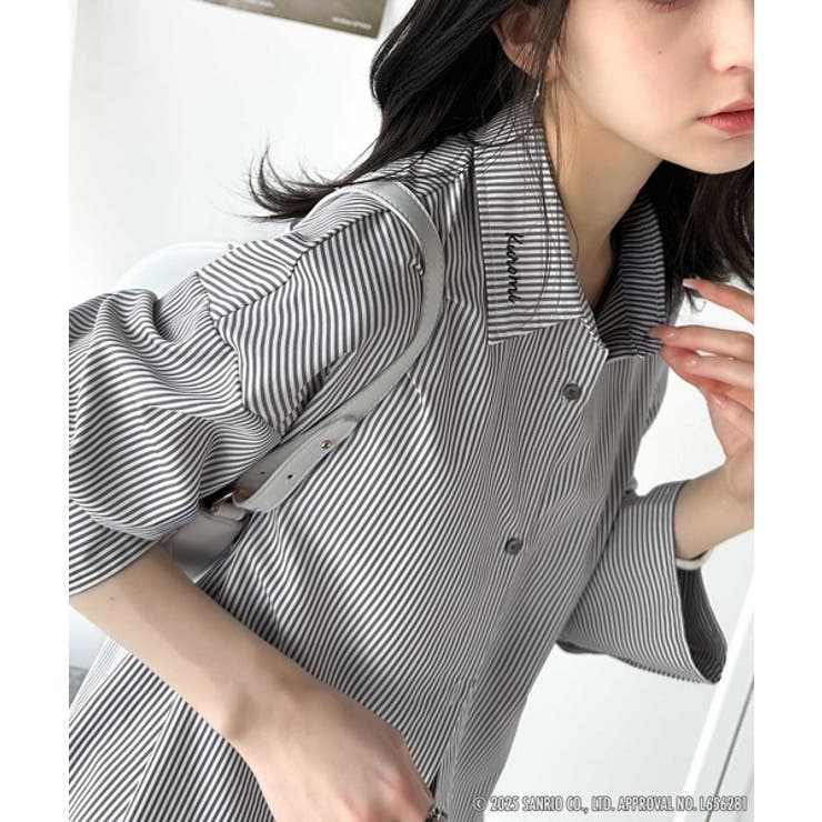 可愛さ100％！ランダム刺繍ストライプシャツ | Classical Elf  | 詳細画像15 