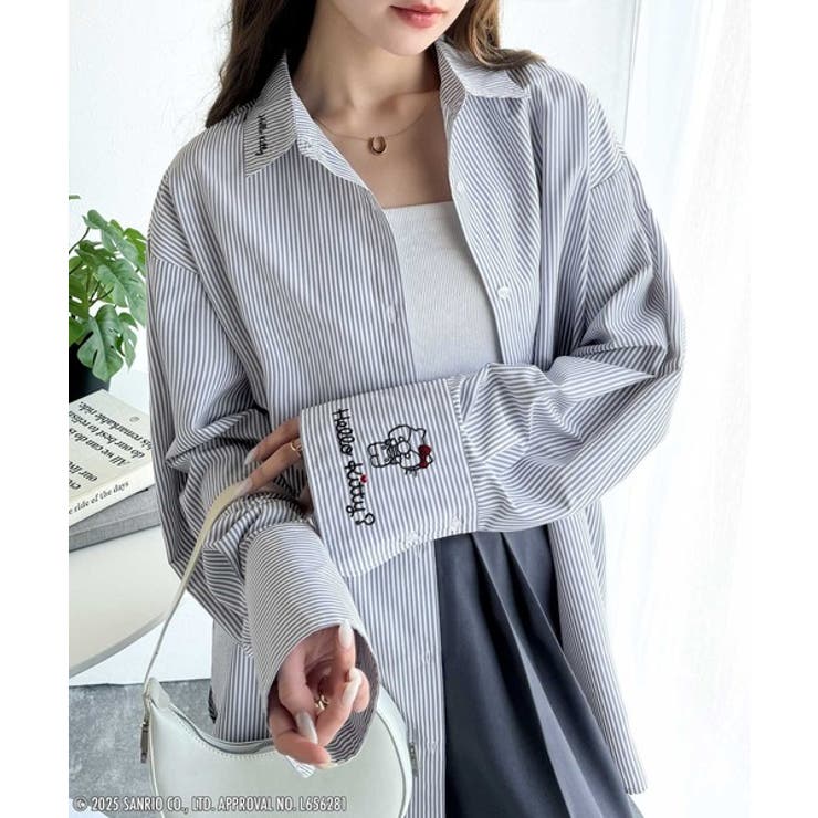 可愛さ100％！ランダム刺繍ストライプシャツ | Classical Elf  | 詳細画像26 