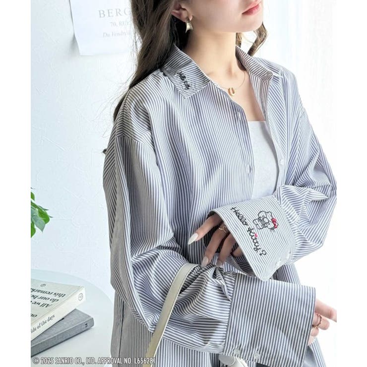 可愛さ100％！ランダム刺繍ストライプシャツ | Classical Elf  | 詳細画像27 