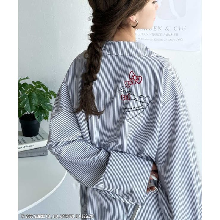 可愛さ100％！ランダム刺繍ストライプシャツ | Classical Elf  | 詳細画像29 