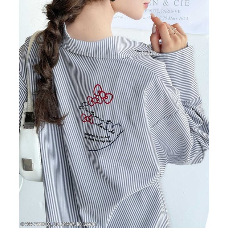 可愛さ100％！ランダム刺繍ストライプシャツ | Classical Elf  | 詳細画像30 