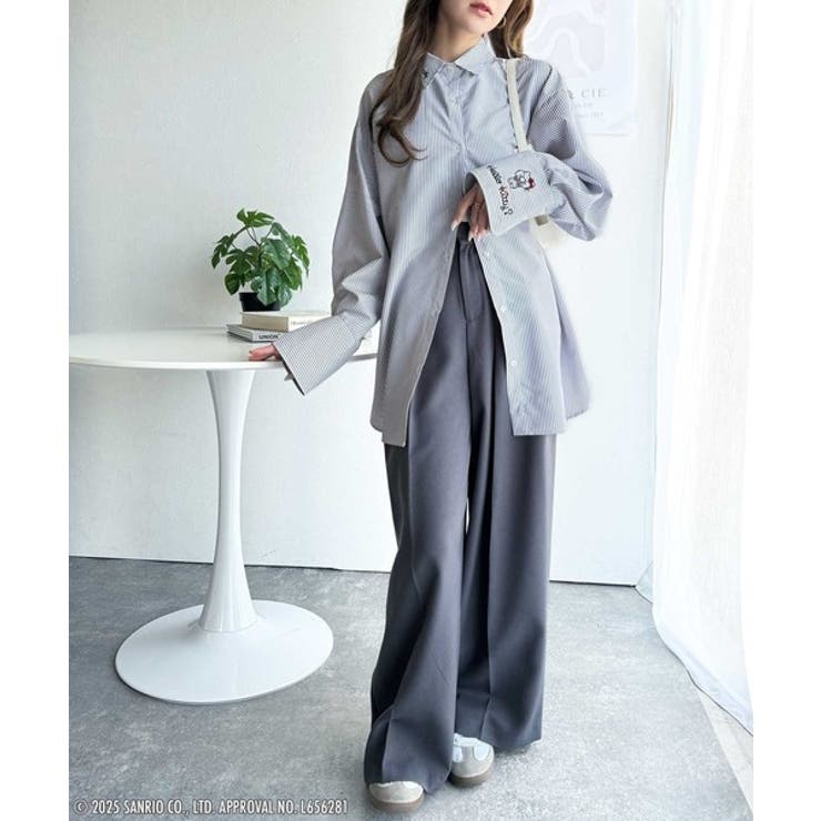 可愛さ100％！ランダム刺繍ストライプシャツ | Classical Elf  | 詳細画像31 