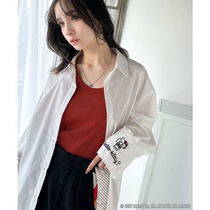 可愛さ100％！ランダム刺繍ストライプシャツ | Classical Elf  | 詳細画像1 