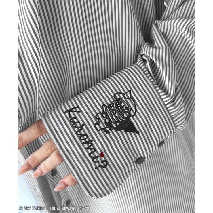 可愛さ100％！ランダム刺繍ストライプシャツ | Classical Elf  | 詳細画像38 