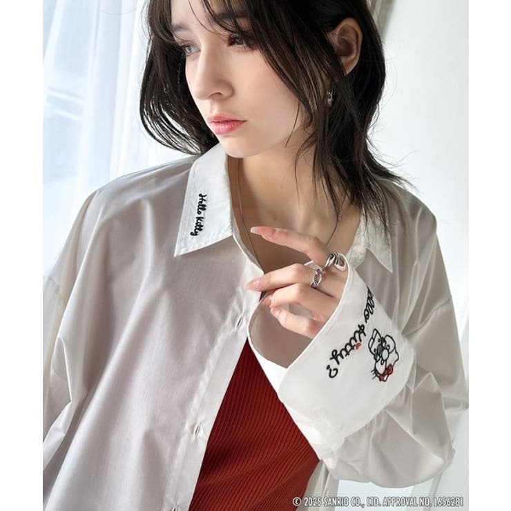 可愛さ100％！ランダム刺繍ストライプシャツ | Classical Elf  | 詳細画像5 