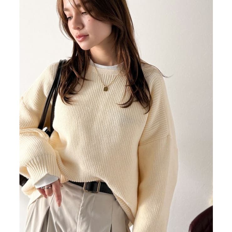 ヘルシーな肌見せで上品さを演出♪2way仕様の万能深Uニットカーディガン | Classical Elf  | 詳細画像11 