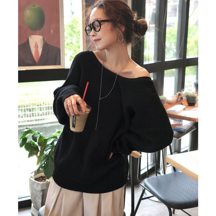 ヘルシーな肌見せで上品さを演出♪2way仕様の万能深Uニットカーディガン | Classical Elf  | 詳細画像21 