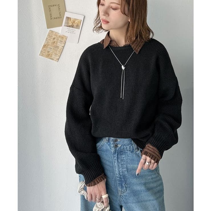 ヘルシーな肌見せで上品さを演出♪2way仕様の万能深Uニットカーディガン | Classical Elf  | 詳細画像30 