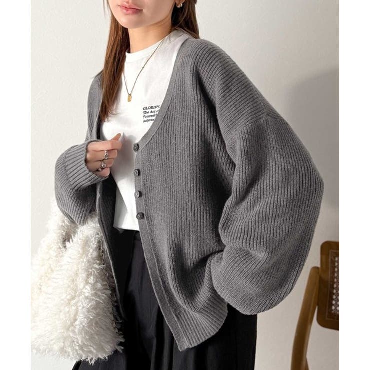 ヘルシーな肌見せで上品さを演出♪2way仕様の万能深Uニットカーディガン | Classical Elf  | 詳細画像39 