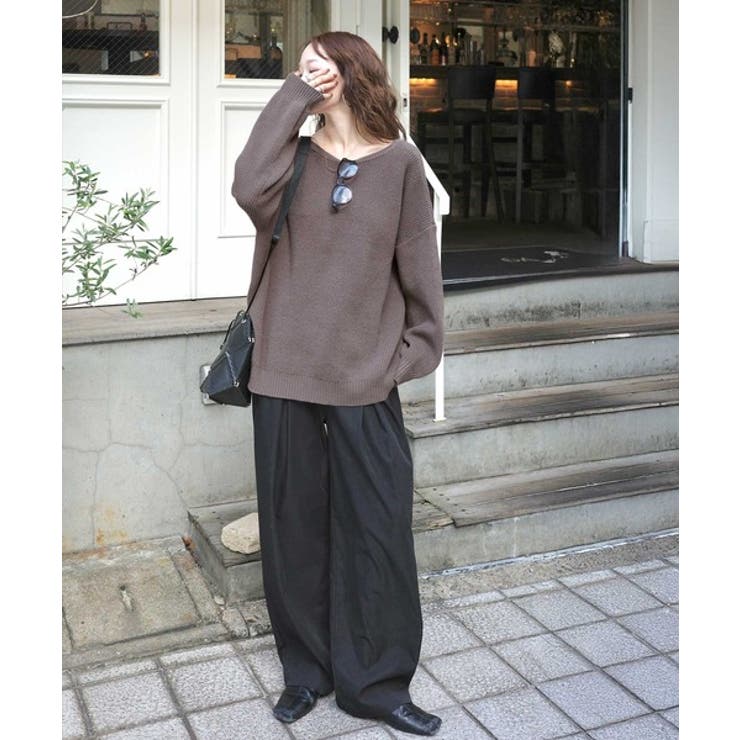 ヘルシーな肌見せで上品さを演出♪2way仕様の万能深Uニットカーディガン | Classical Elf  | 詳細画像49 