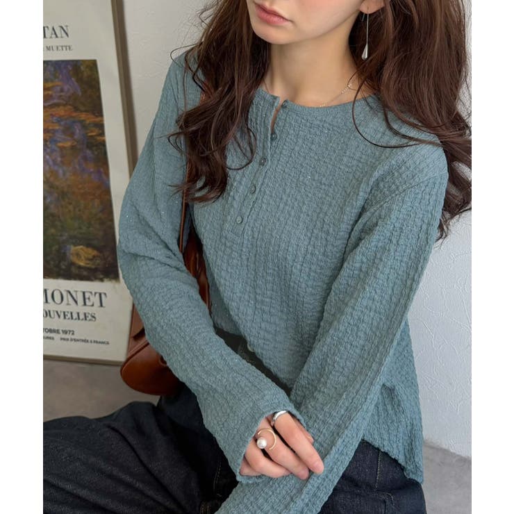 きらめきで、いつものコーデをアップデート。きらきらラメ入りジャガードヘンリートッ… | Classical Elf  | 詳細画像40 