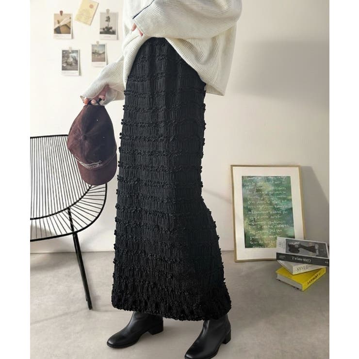 旬顔コーデが完成。ジャガードレースタイトスカート | Classical Elf  | 詳細画像1 