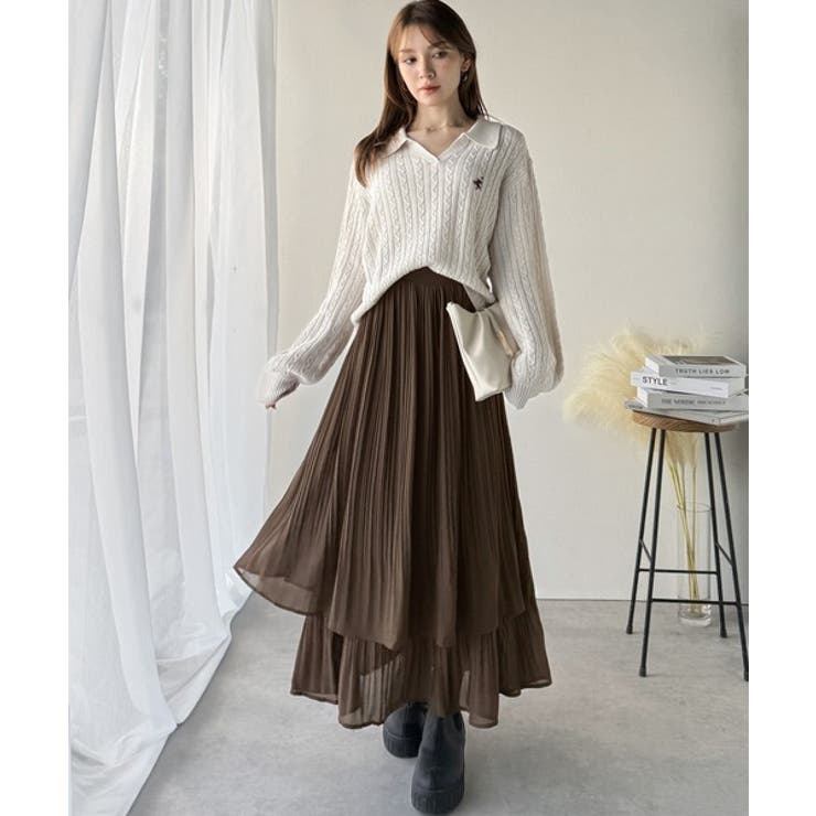 ゆらりシルエットなびく。プリーツシアーティアードスカート | Classical Elf  | 詳細画像26 